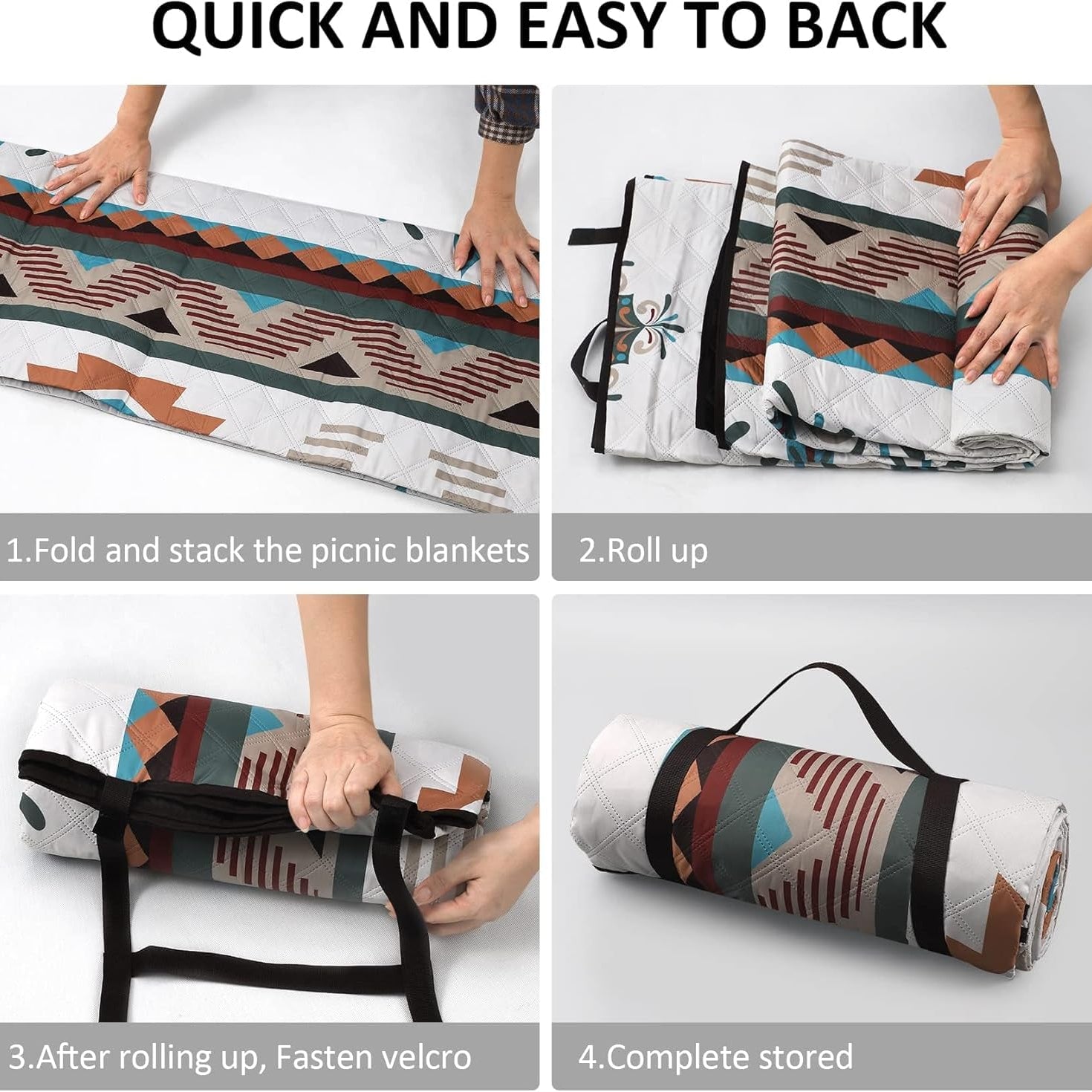 A Person is folding Stylish Camping Mat.