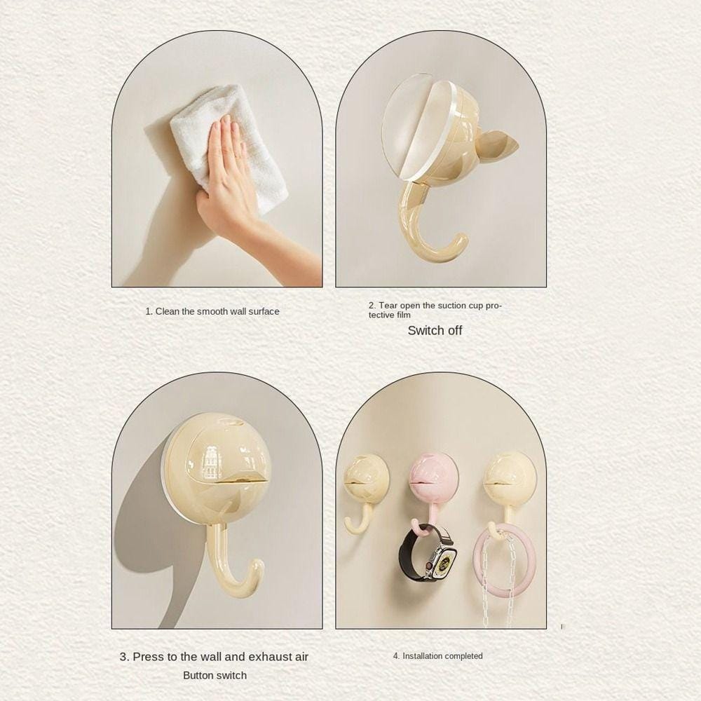 Steps on Fixing Suction Cup Hook.