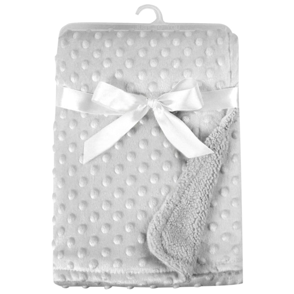 Grey Super Soft Newborn Baby Swaddle Blanket.