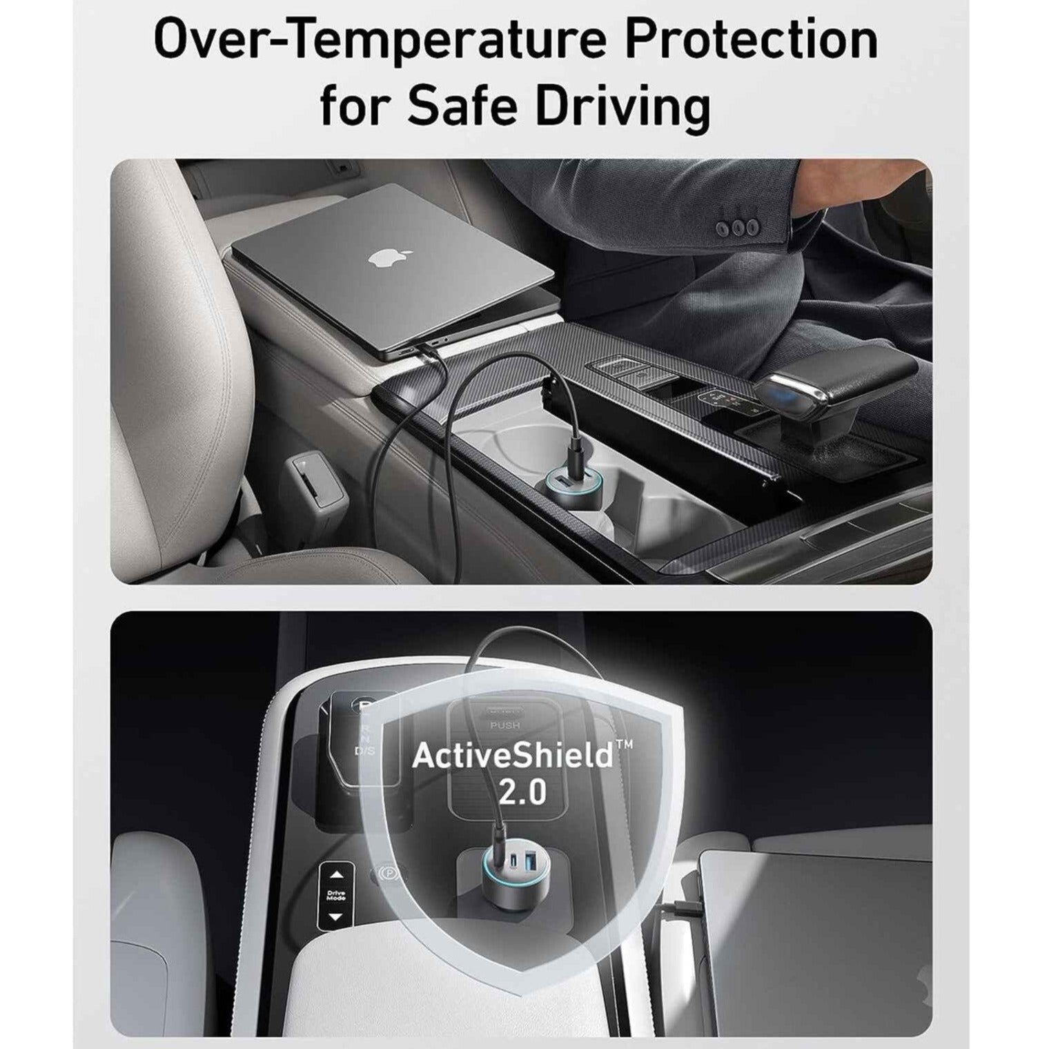 Anker 335 Car Charger 67W with over-temperature protection