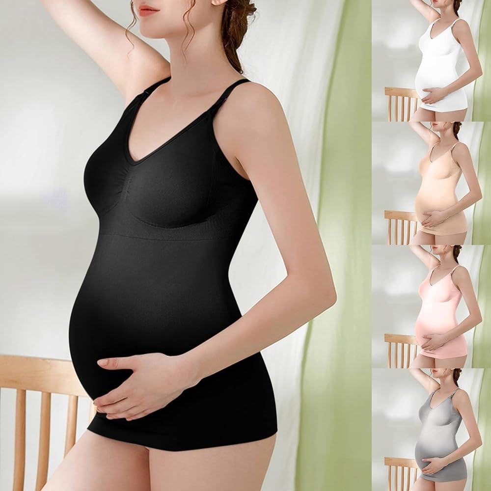 Women Wearing Nursing Tank Tops.