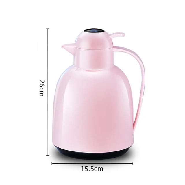LED Temperature Display Vacuum Insulated Flask in pink color with its size