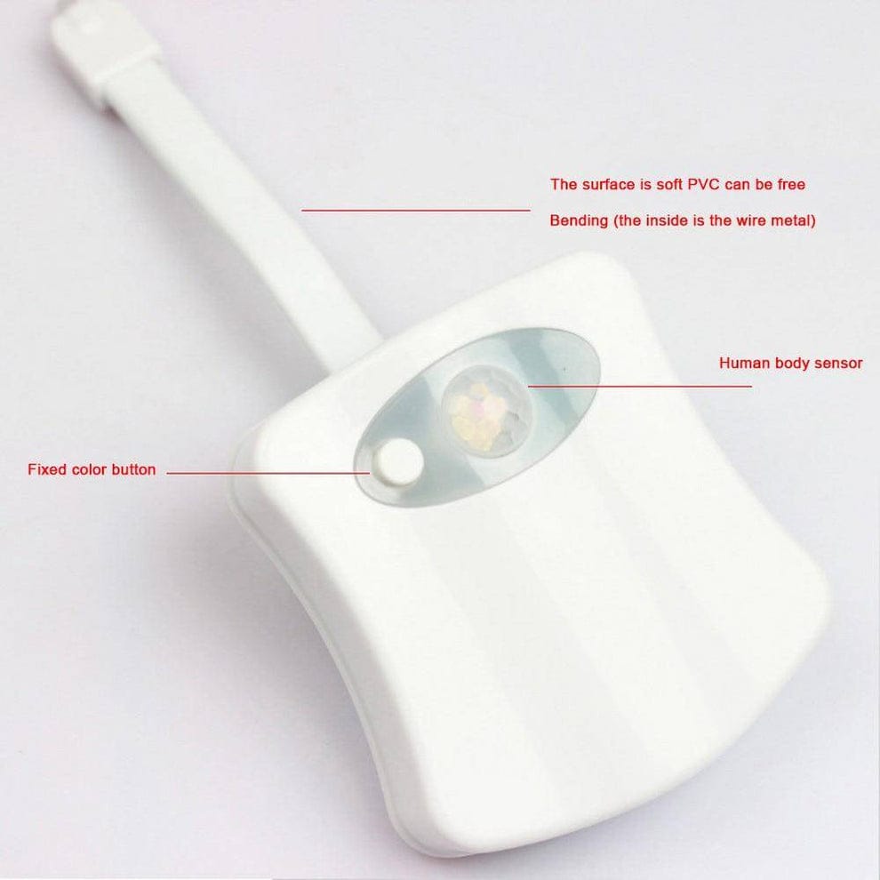 Describing the parts of toilet night lamp.