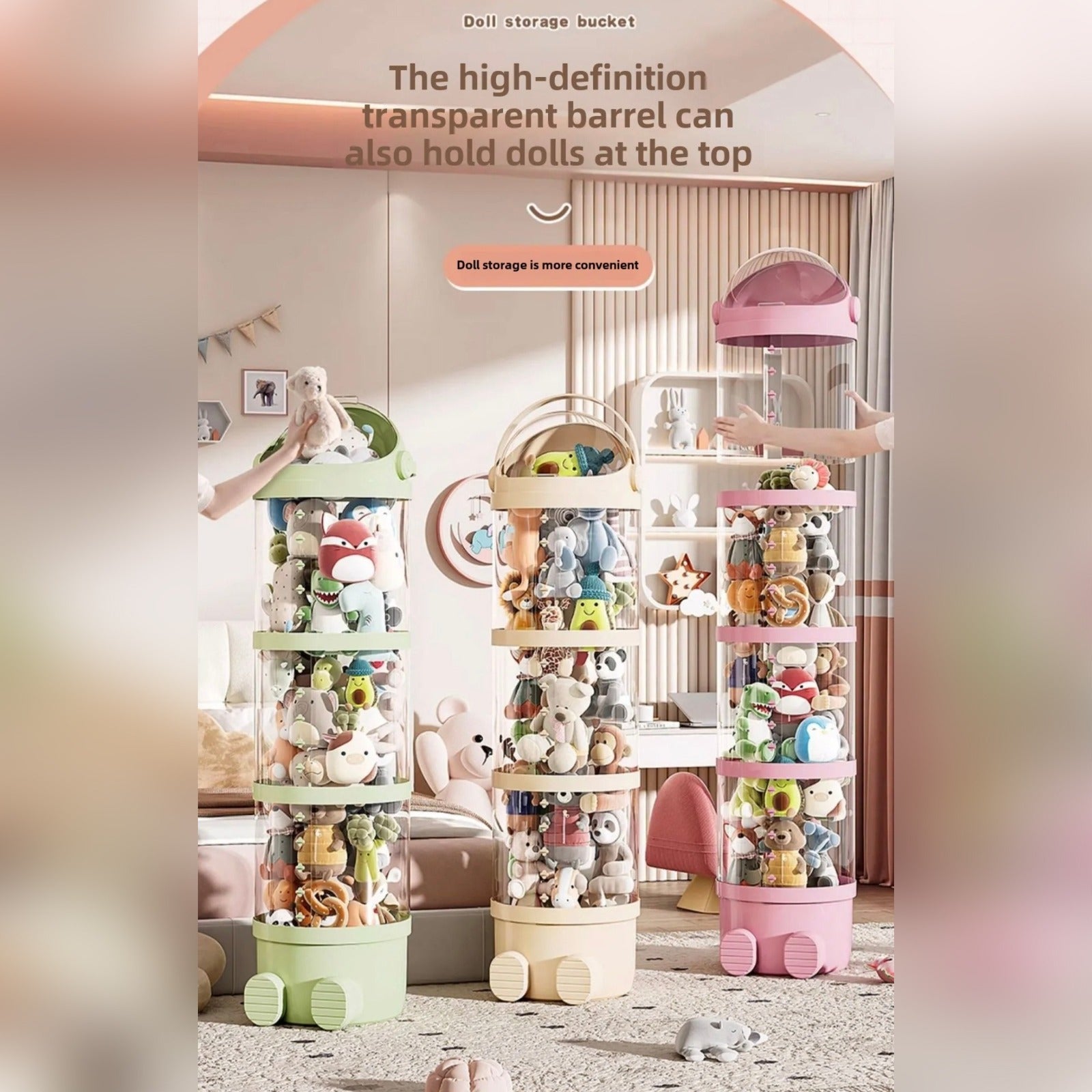 A Person is Fixing Large Toy Storage Bin Organizer Box.