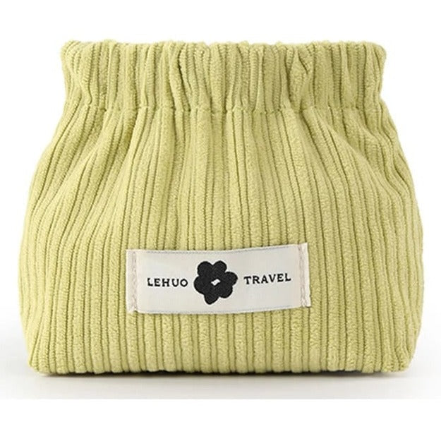Green Travel Corduroy Storage Bag.