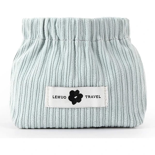Blue Travel Corduroy Storage Bag.