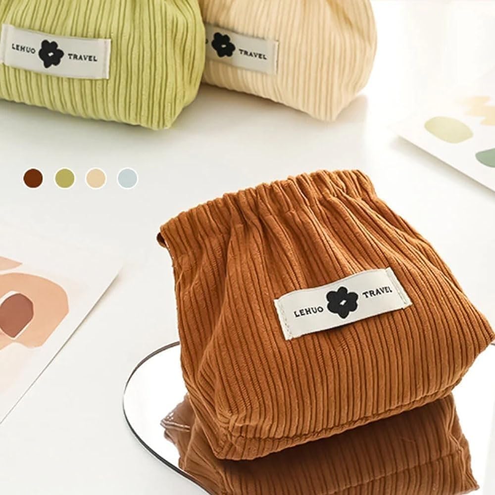 Travel Corduroy Storage Bag in Brown Variant.