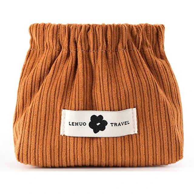 Brown Travel Corduroy Storage Bag.