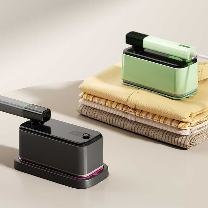 Two Variants Of Handheld Travel Garment Iron Steamer.
