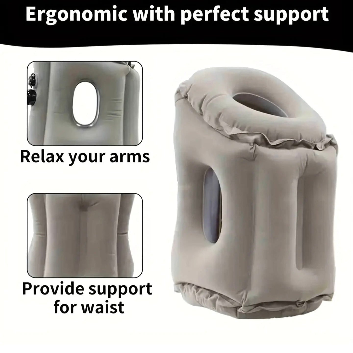 Parts Details Of Travel Neck Pillow.