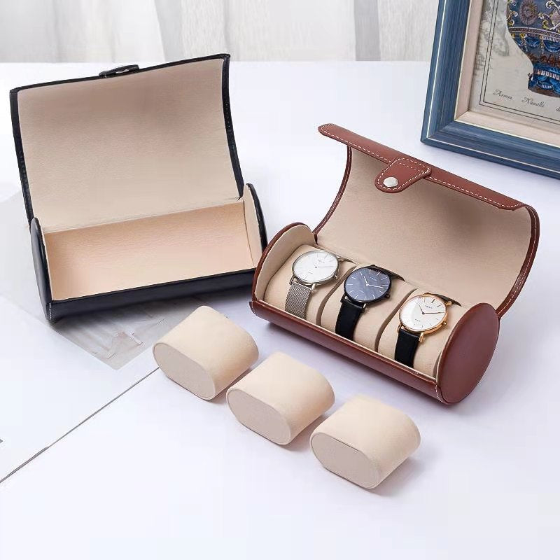 Watches are Organized in a Travel Watch Case Organizer.