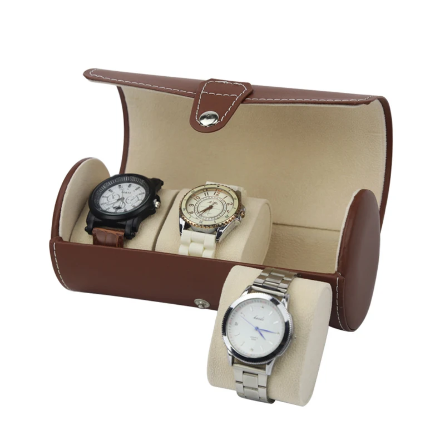Watches are Organized in a Travel Watch Case Organizer.