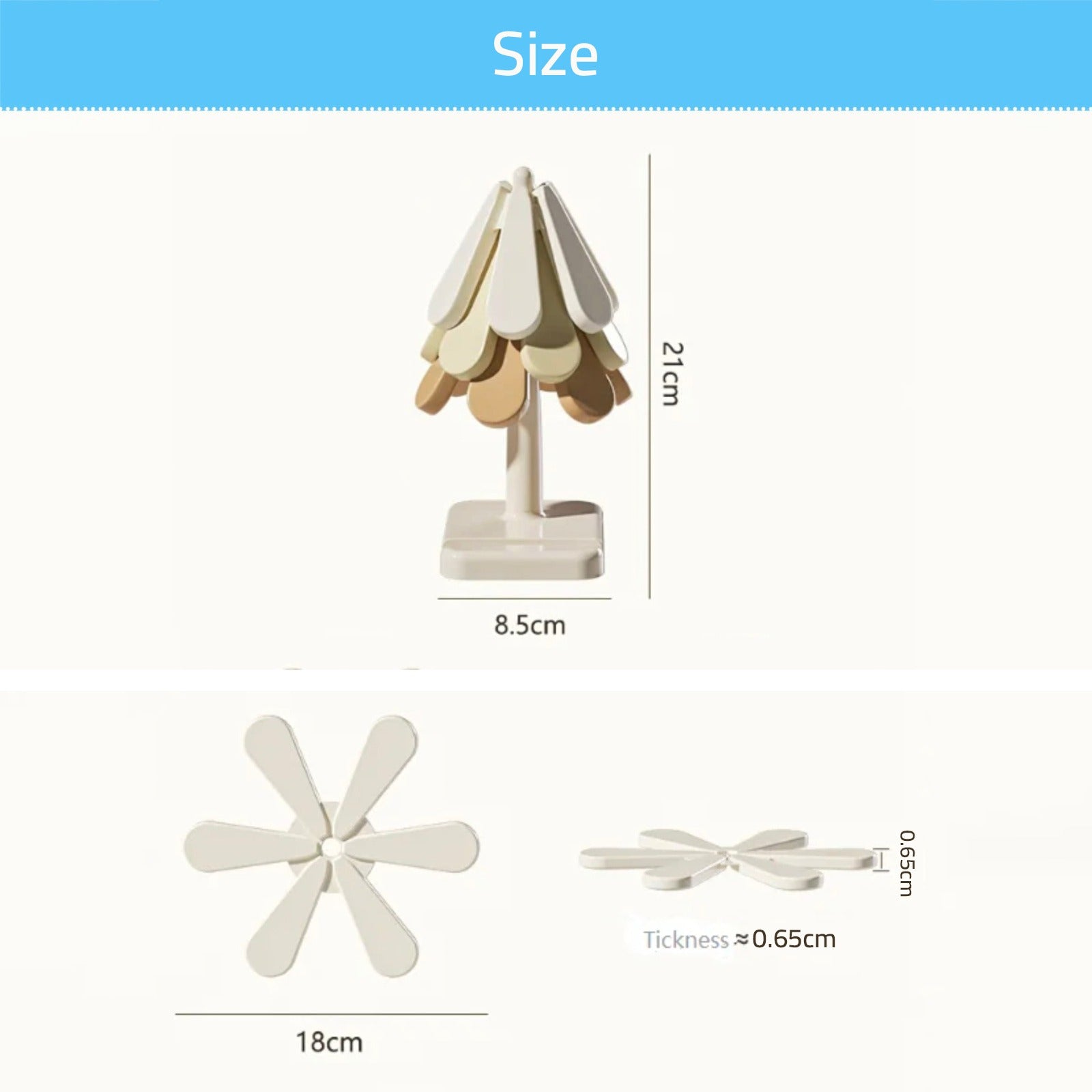 Size Of Tree Coaster Set.