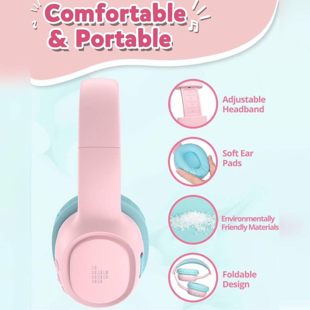 Parts Of Tronsmart KH02 Wireless Kids Headphone.