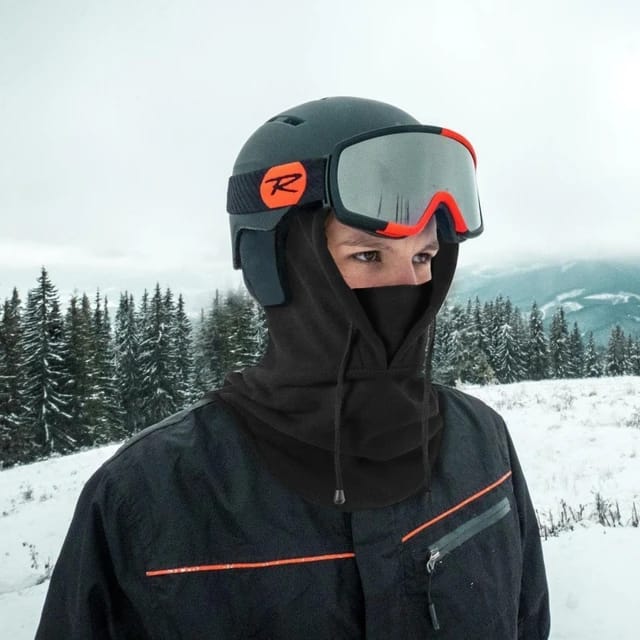 Someone wearing the Insulated Thermal Windproof Balaclava Face Mask