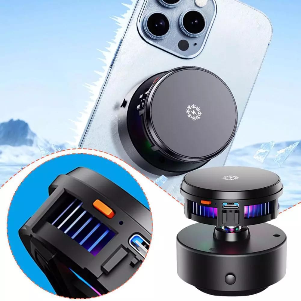 A Phone is Connected to Vacuum Suction Phone Holder Type-C.