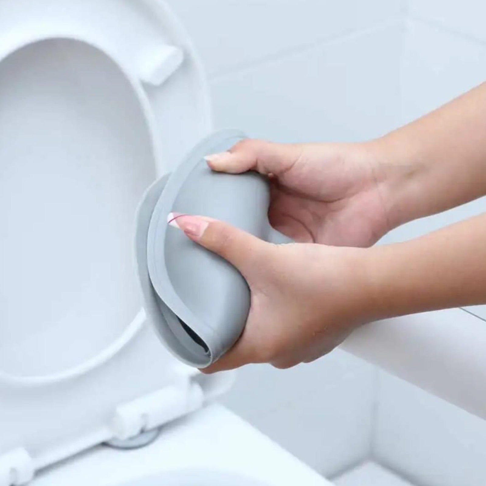 A Person is Holding Vacuum Type Multi-Purpose Pipeline Unclogger.