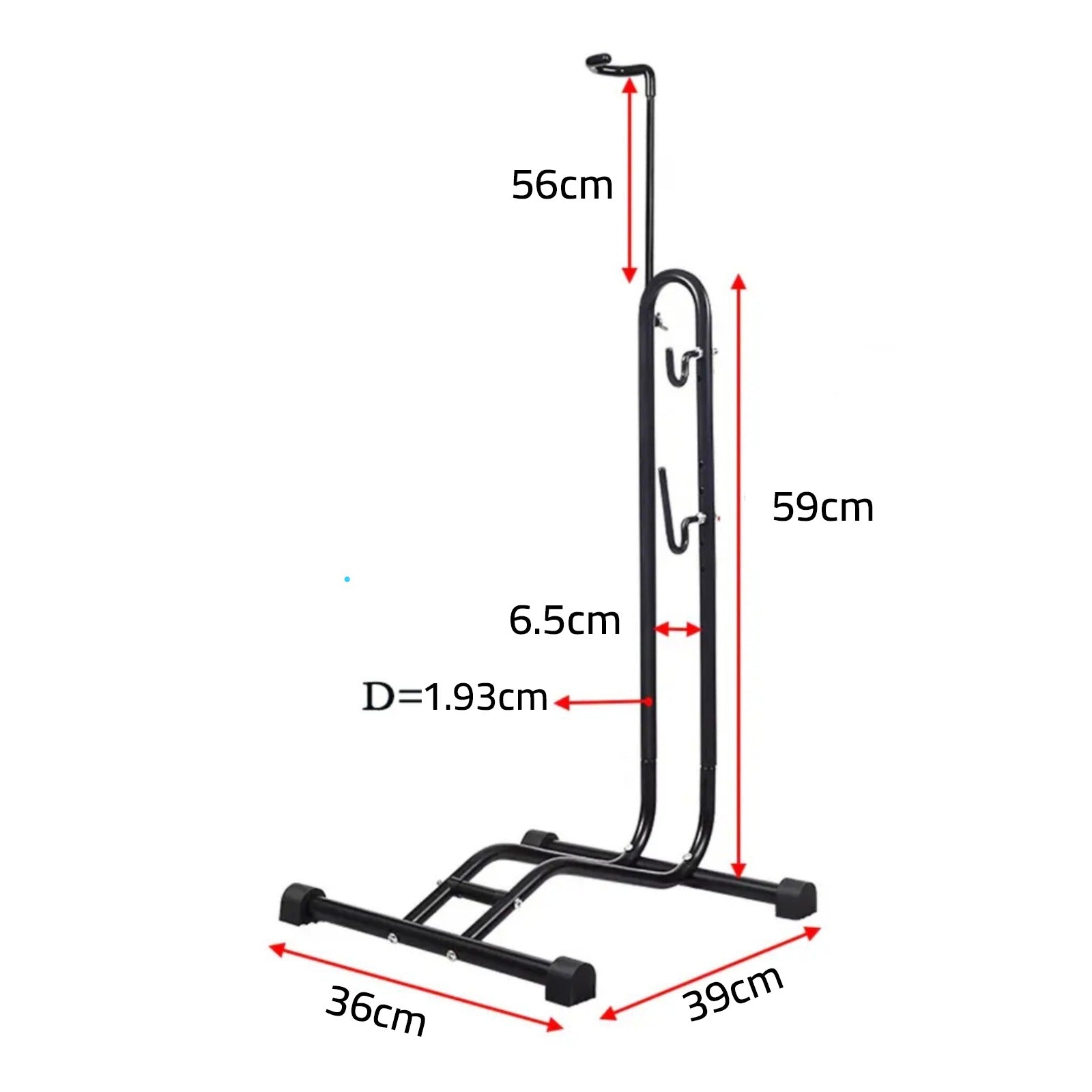 Size Details Of Vertical Bike Stand.