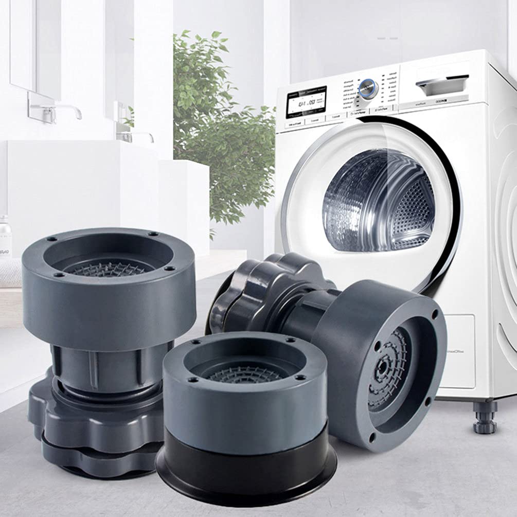 Vibration Isolation Damper Shock Pad Adjustable Feet   placed on the floor next to the washing machine