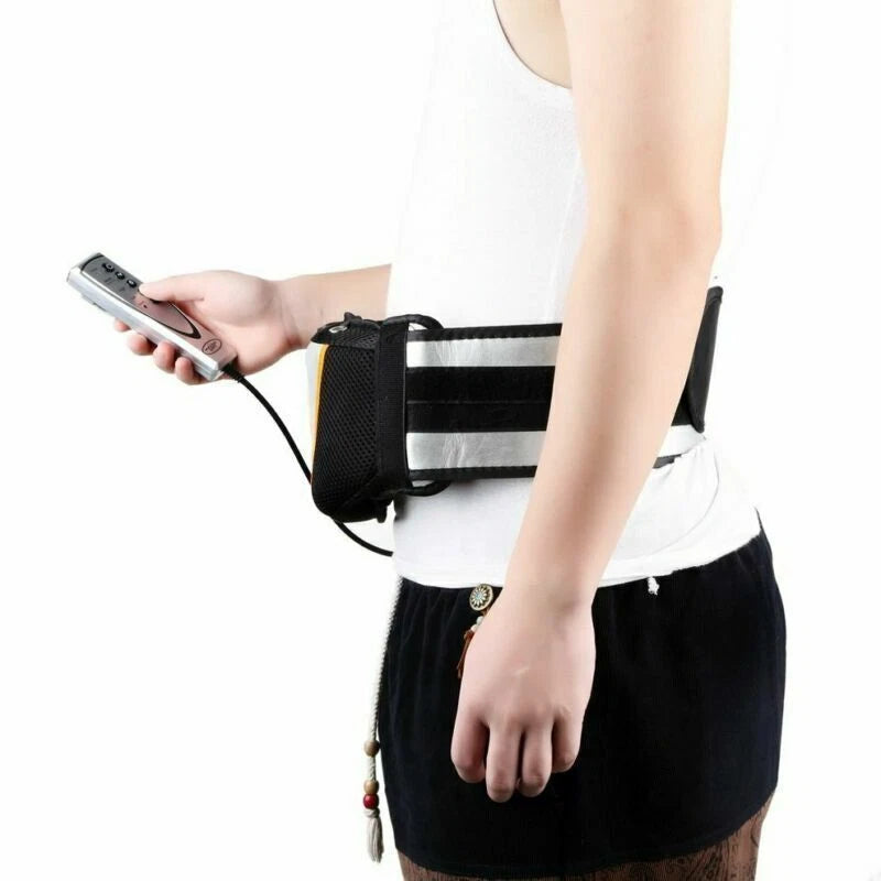A Person Wearing Vibro Shape Slimming Belt.