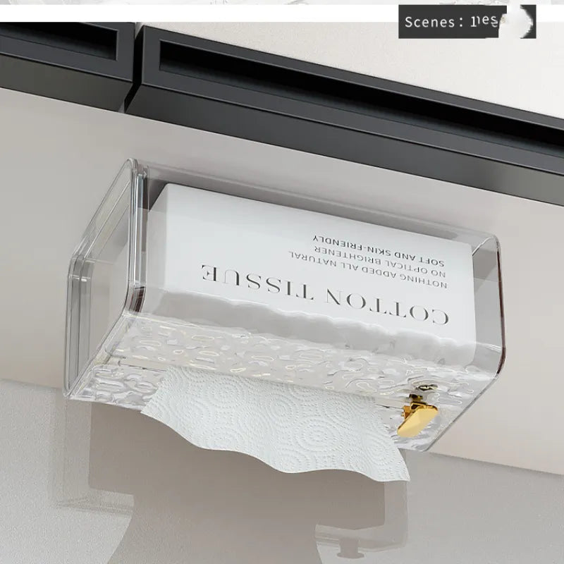 Tissue Organizer Box mounted in wall