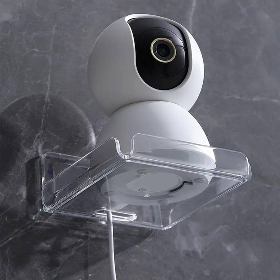 A CCTV is Placed at Wall Mounted Mini Storage Rack.