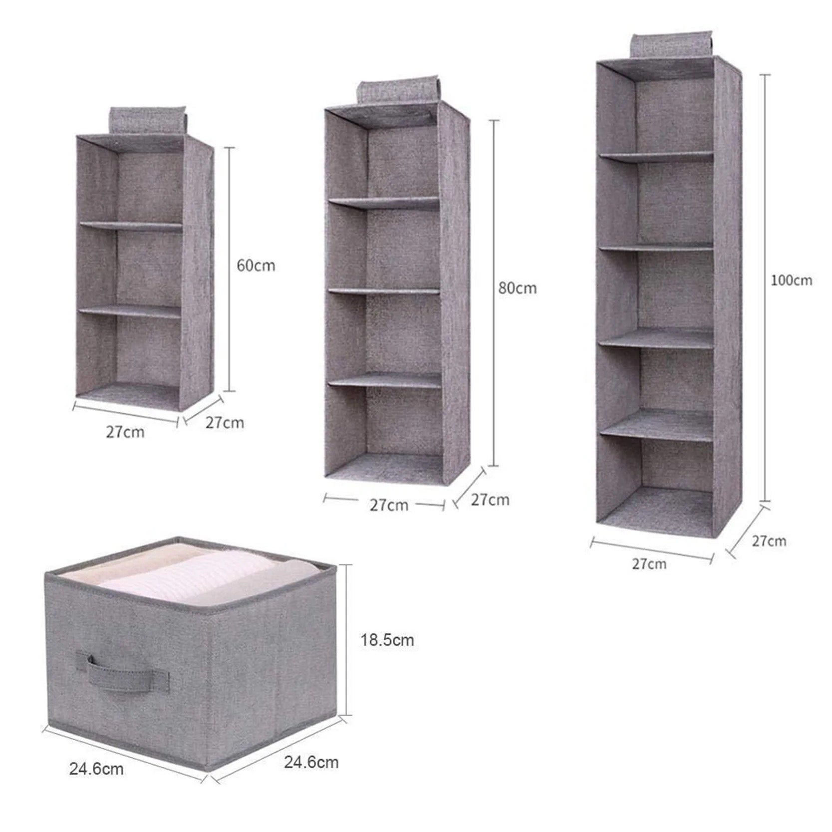 Wardrobe Clothes Storage Bags with its size