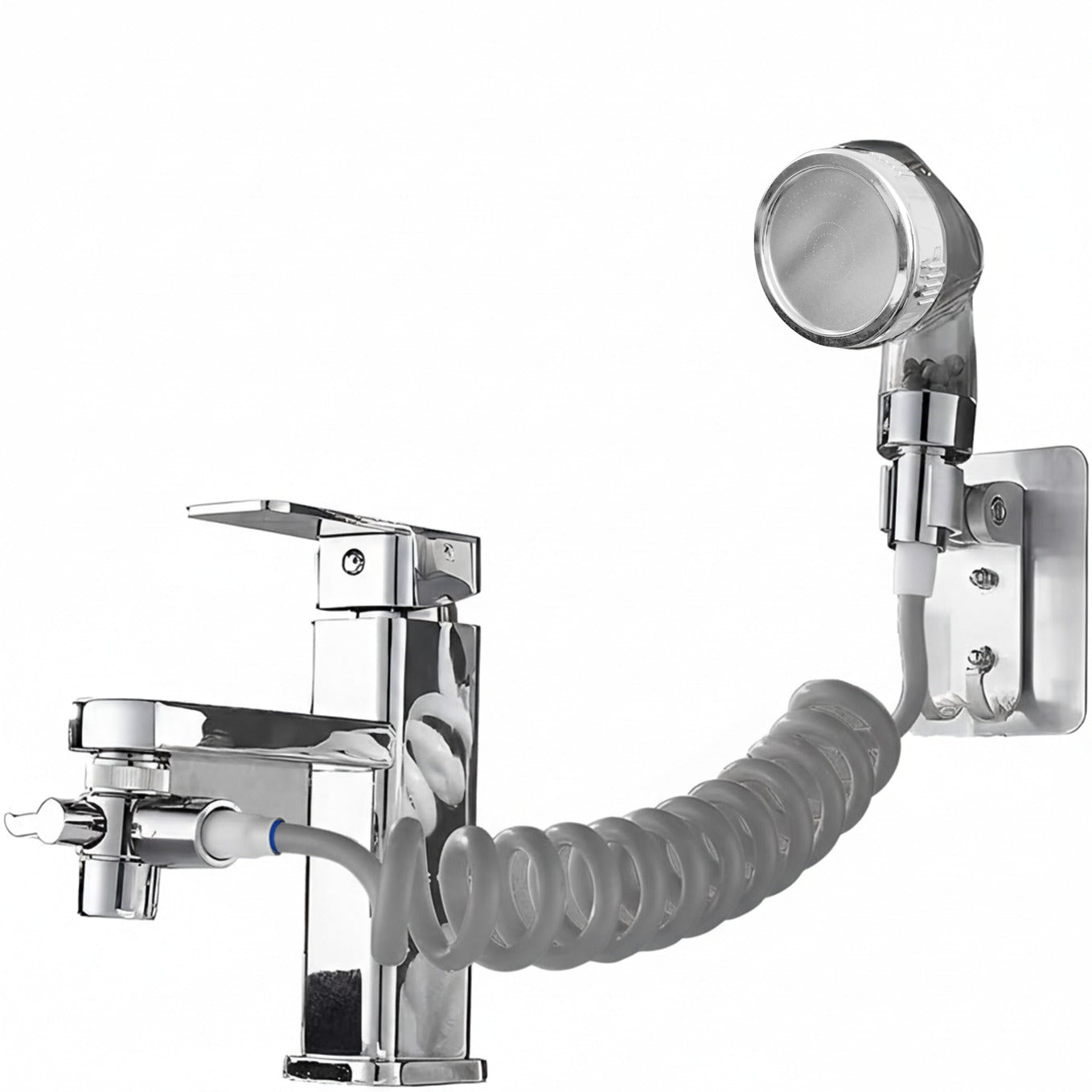 Wash Basin Handheld Shower Set is connected to Faucet.