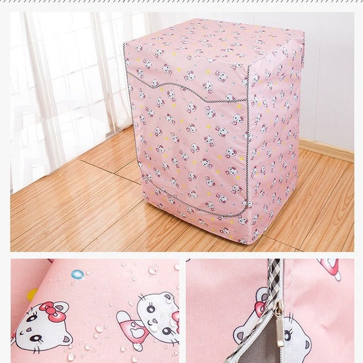 Washing Machine is Covered With Dust Proof Fully Automatic Front Door Washing Machine Protective Cover.