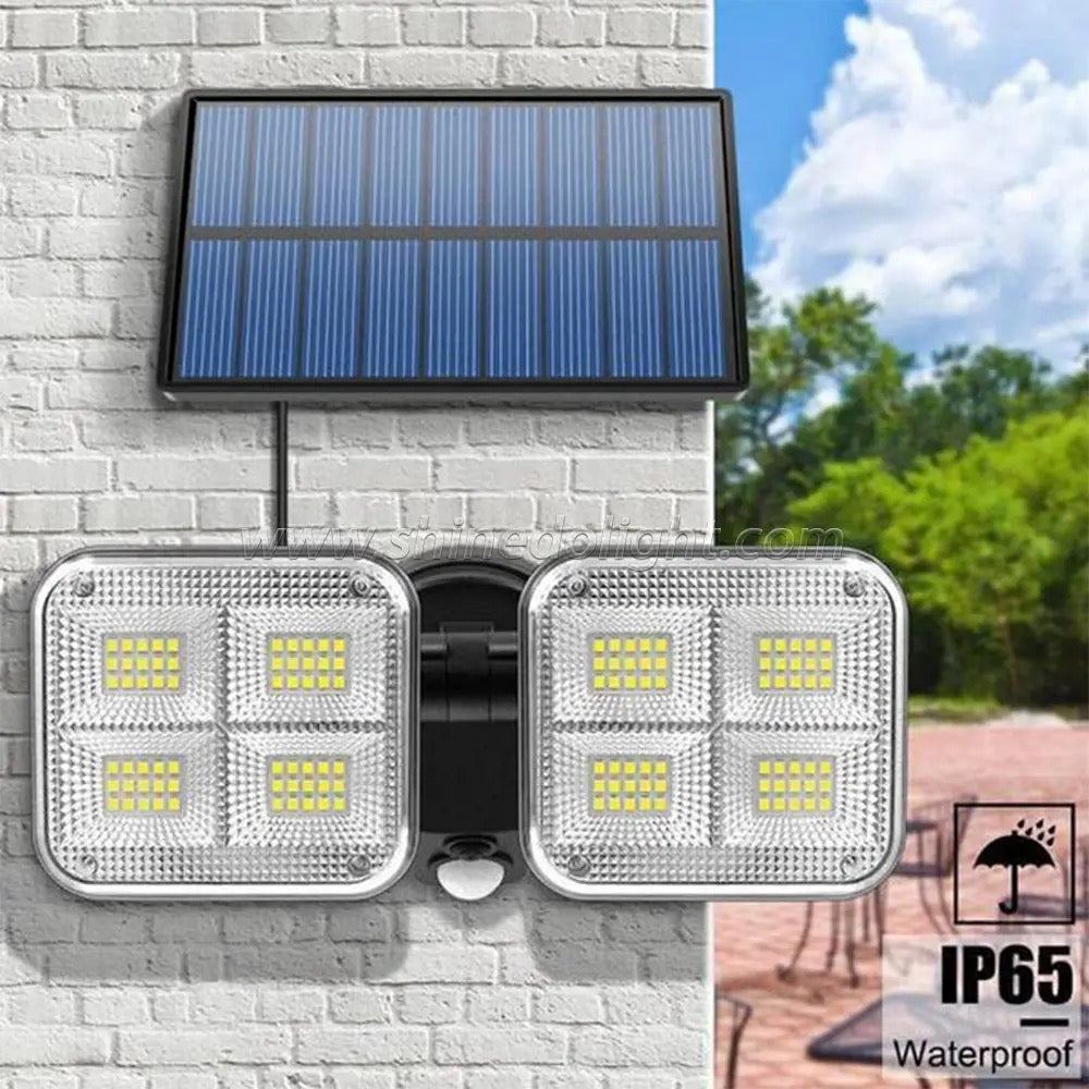 Motion Sensor LED Solar Light placed on the wall