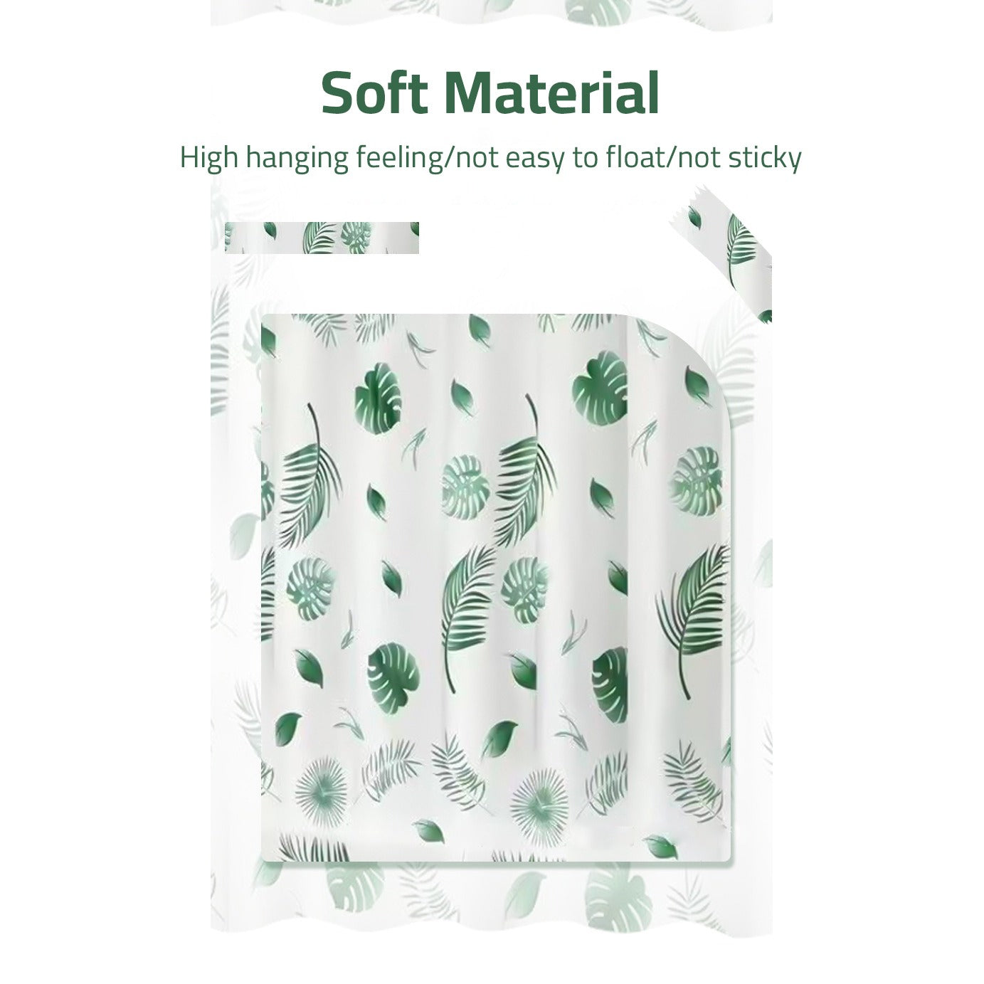 Material Feature Of Waterproof Bathroom Shower Curtain Liner.