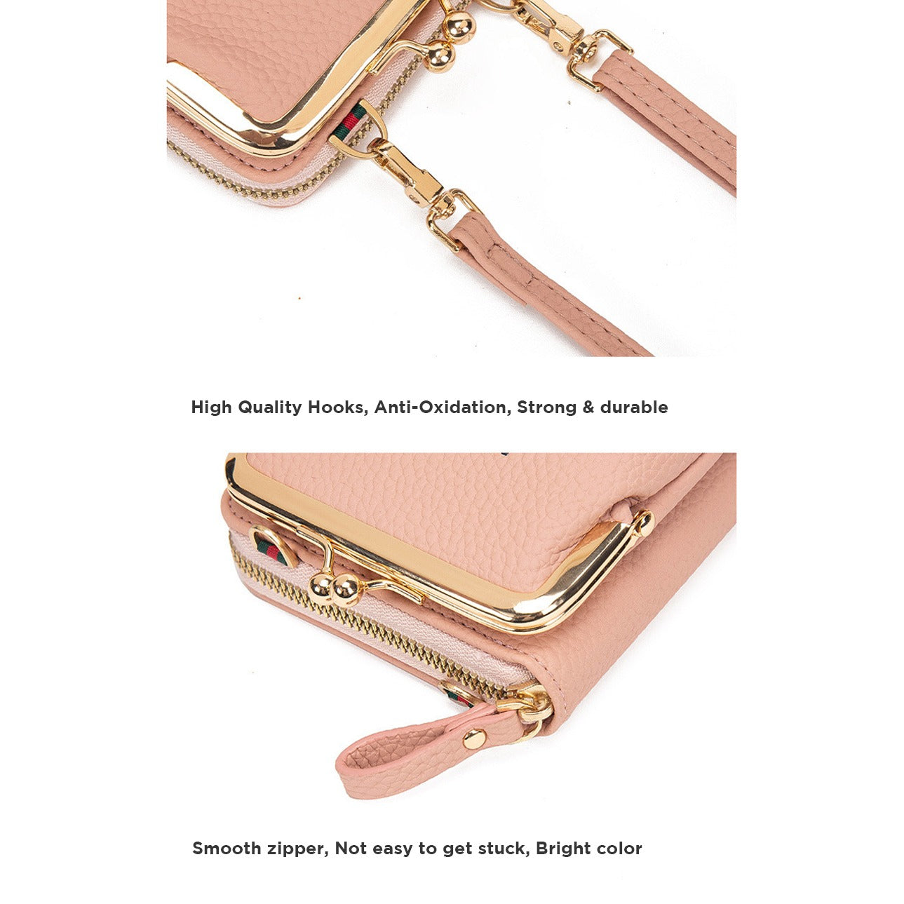 Close-up view of Women's Crossbody Shoulder Wallet Bag