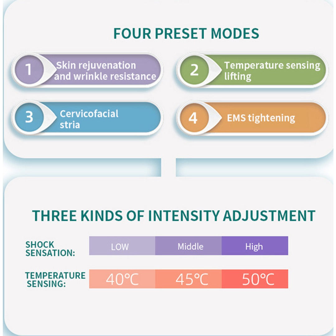 High-Frequency Vibration Skin Rejuvenation Device with four preset modes