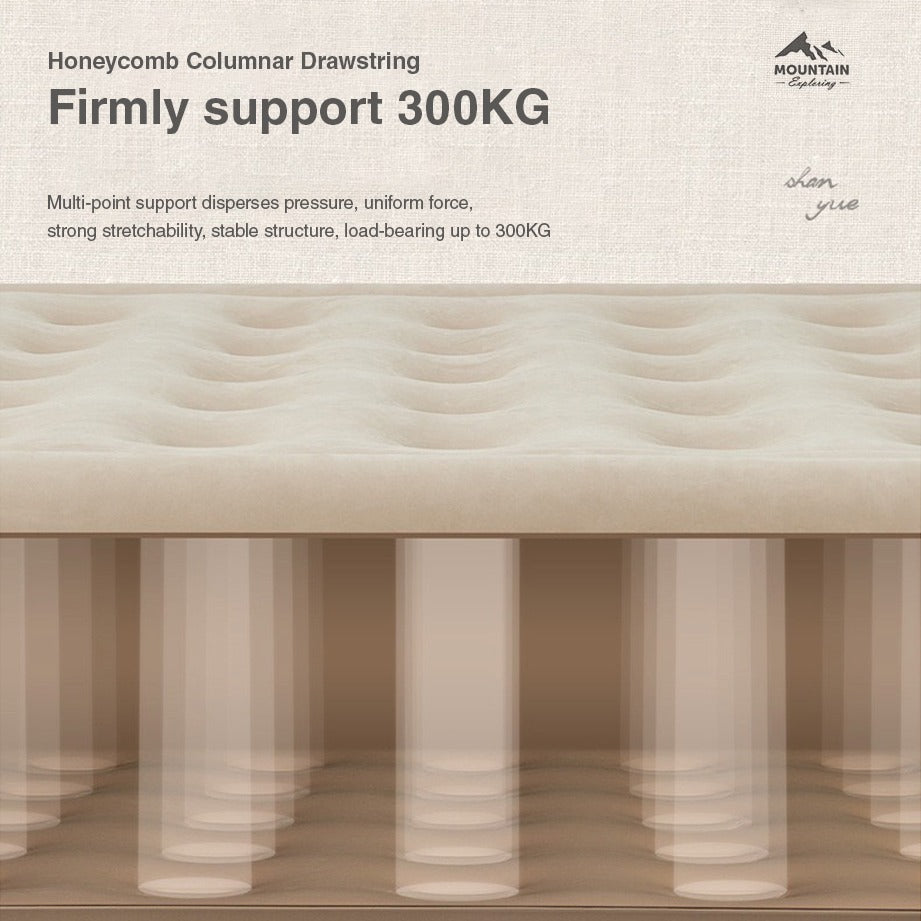 Portable Inflatable Mattress for Outdoor Camping Travel with Built-in Inflating Pump