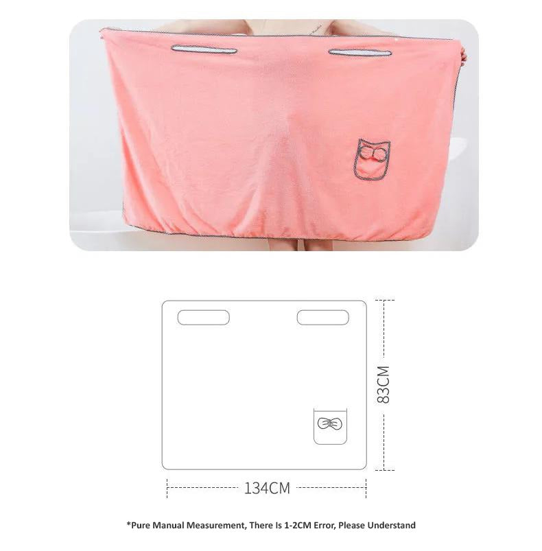 Soft Thick Microfiber Bath Towel with its size