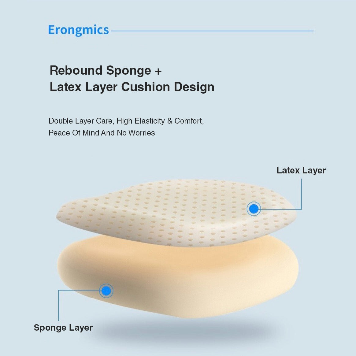 Image displaying the cushion design of Adjustable Office Chair with Wheels