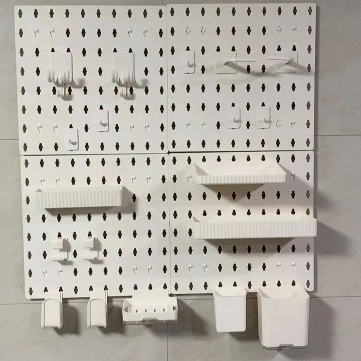 Wall Hanging Kitchen Shelf Punch Free Board, Pegboard Storage Rack for Kitchen - Product View