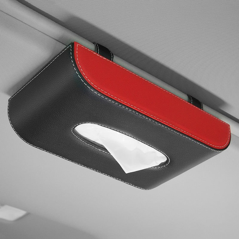 A vehicle showcasing a Car Sun Visor Tissue Holder