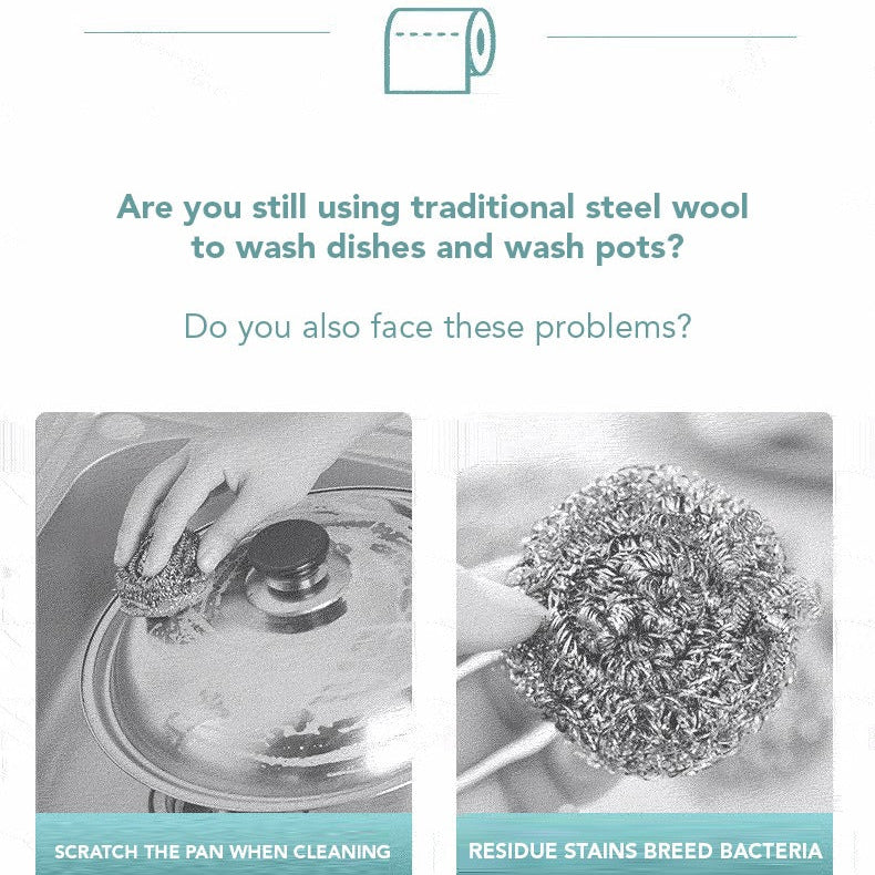 Displaying the demerits caused by using other product to expose the quality of 1 Roll/25pcs Disposable Kitchen Cleaning Cloth Roll