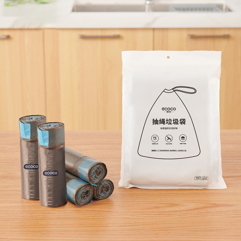 75pcs 5 Rolls/bag 4 Gallon Disposable Small Trash Bags For Bathroom,  Kitchen, Storage, Plastic Bags