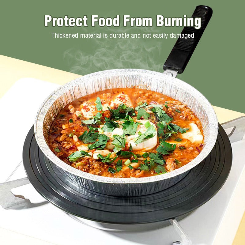 Gravy served in an Aluminum Foil Plate kept on top of a pan