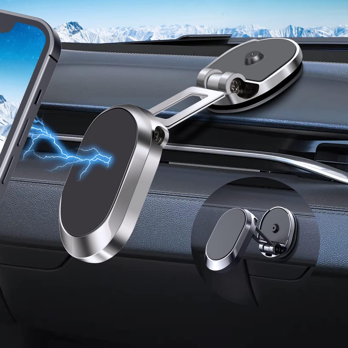 Features the capacity of magnetic in Car Mobile Phone Holder