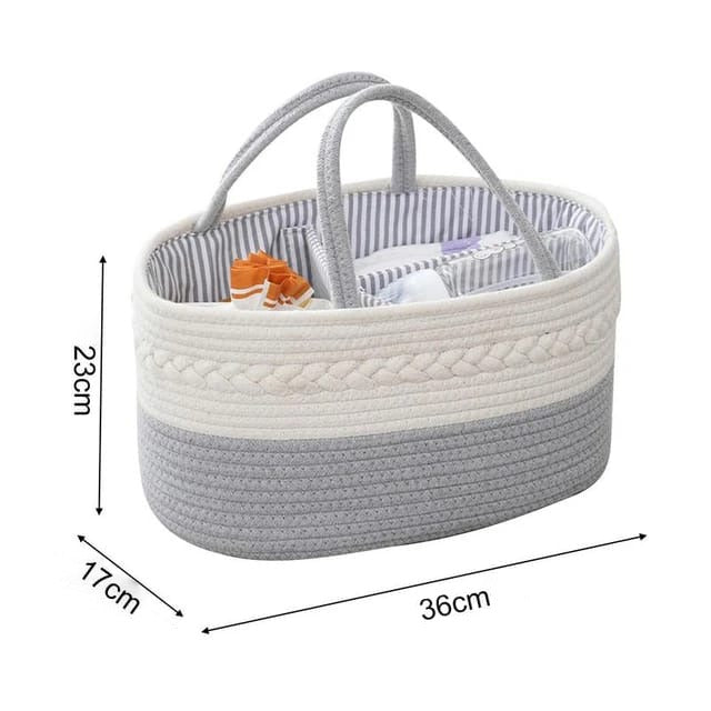 Image shows the size of Nursery Storage Basket