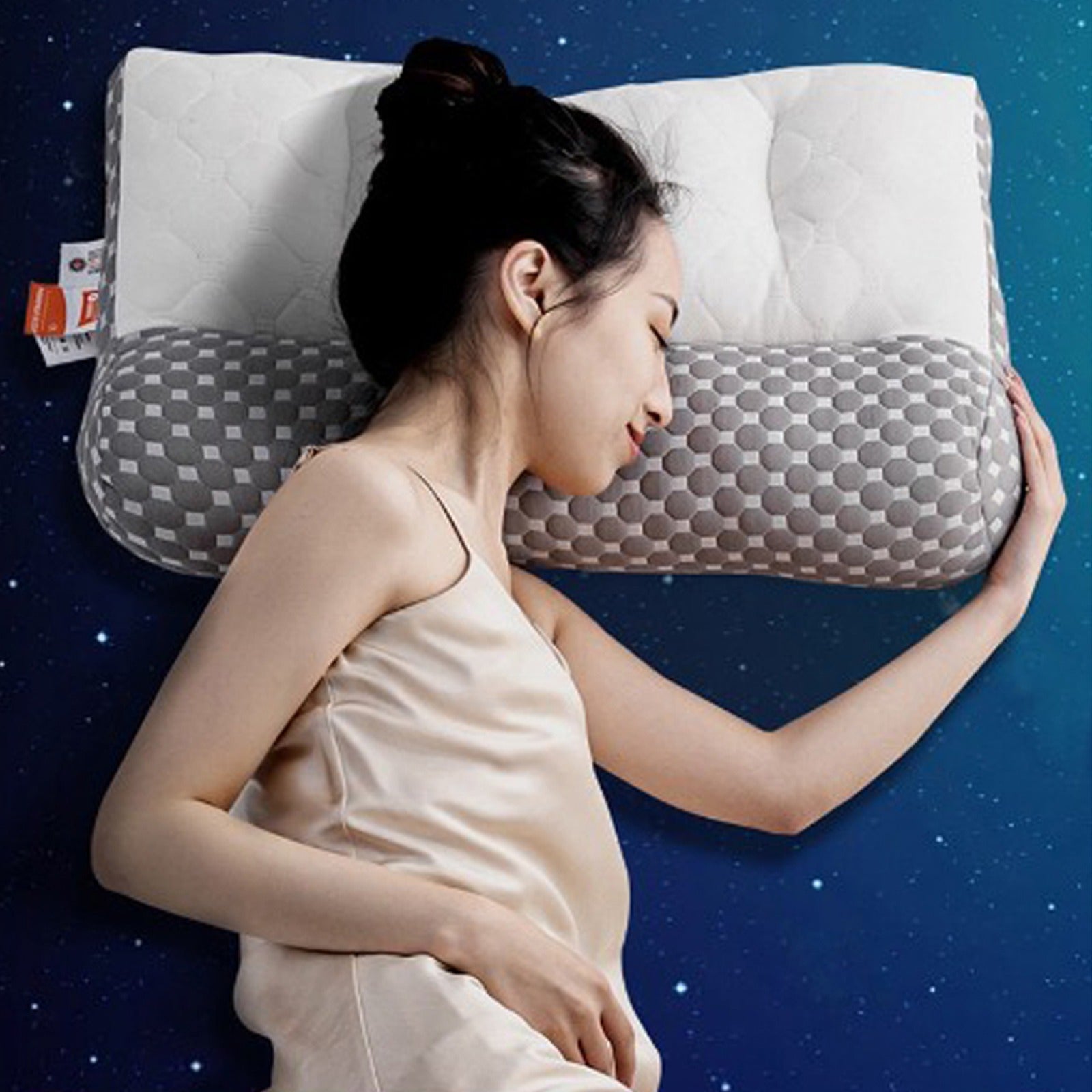 Super Ergonomic Orthopedic Neck Comfort Pillow, Protects Cervical Spine and Relieves Neck, Shoulder Pain