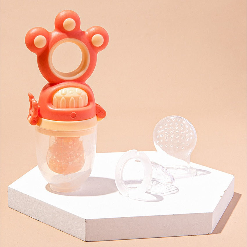 Showcasing Orange color Baby Fruit Feeder
