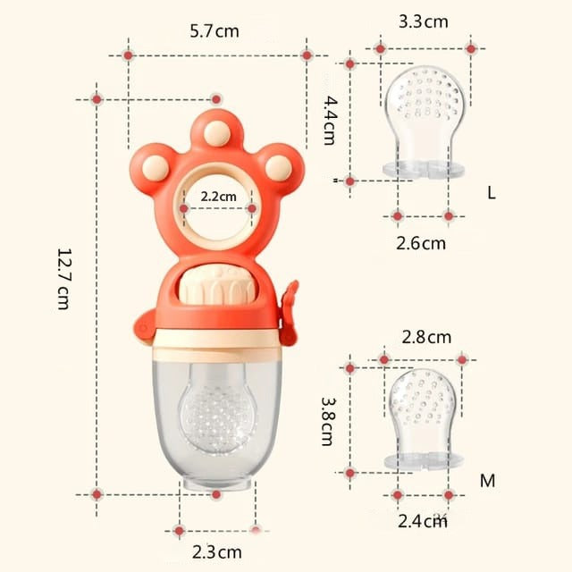 Displaying the size of Baby Fruit Feeder