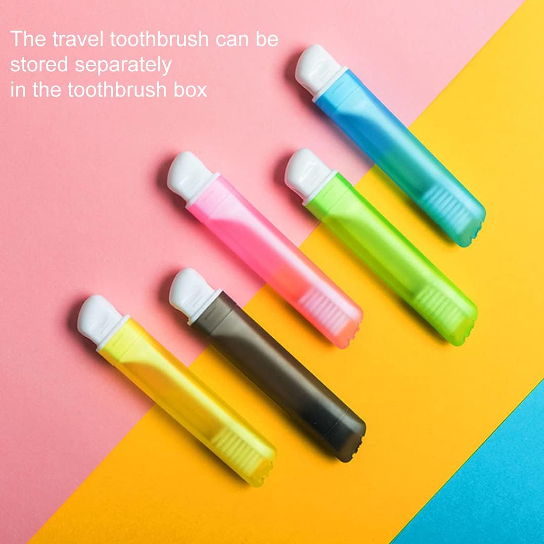 Showcasing all color variants of Foldable Toothbrush in folded form