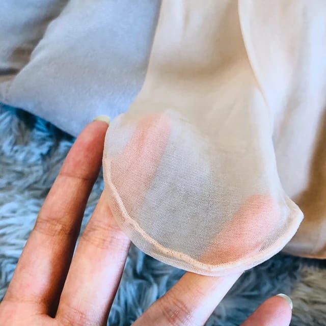 A person holding Transparent Clear Socks