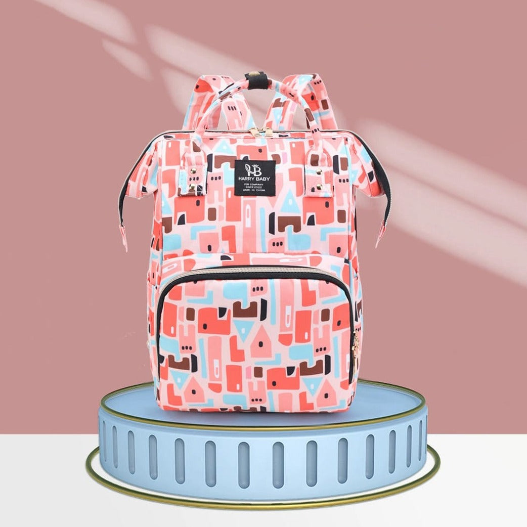 Showcasing Mother Backpack Bag in City Red Color design