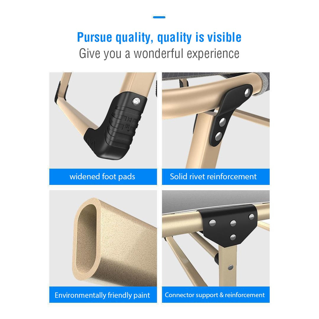 Collage image showcasing the mechanical portions of Foldable Camping Bed